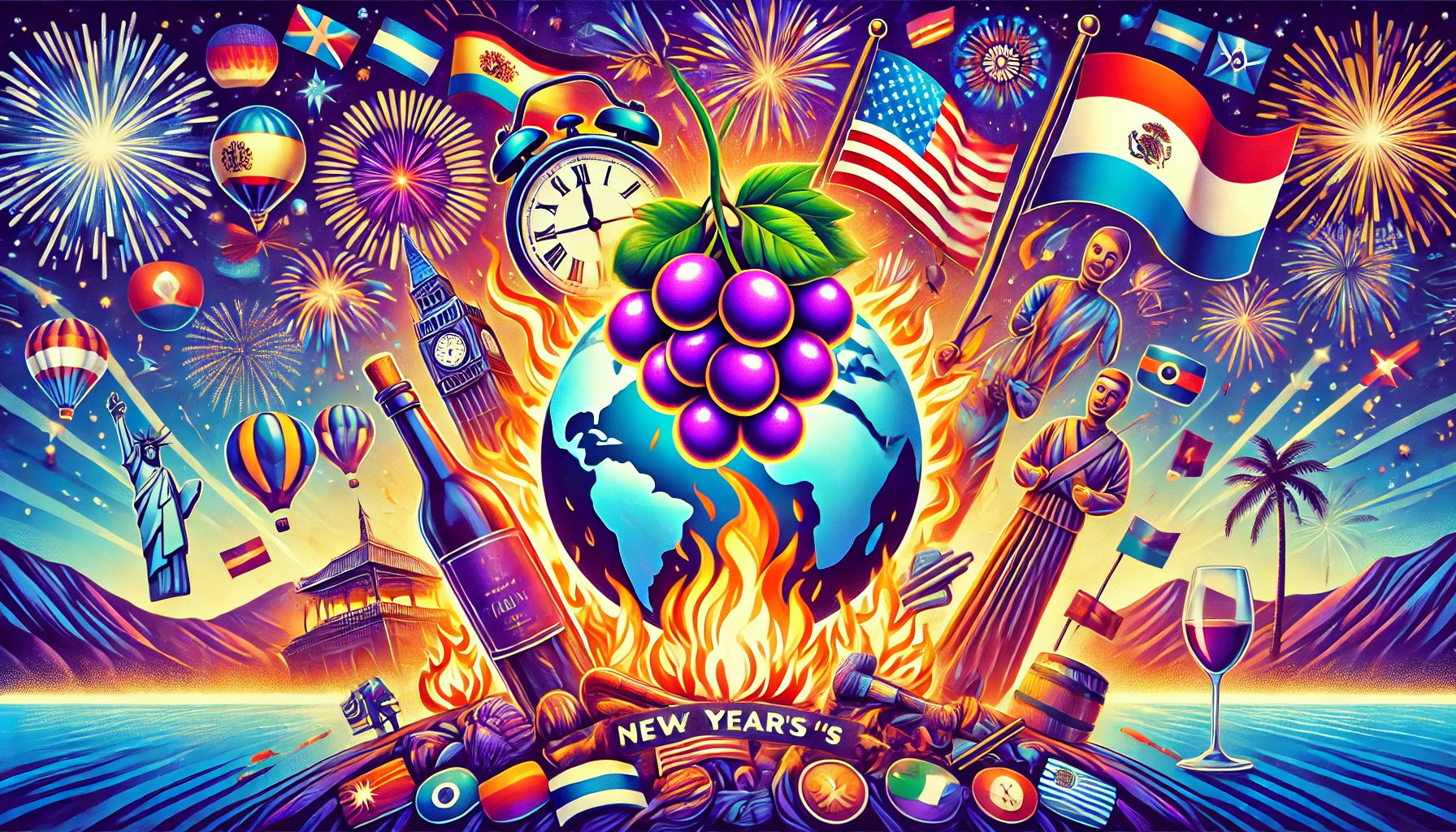 From Grapes to Effigies: Unique New Year's Traditions Across the Globe